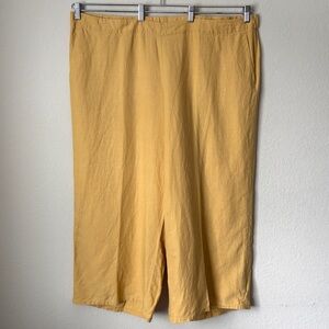 J. Jill Yellow Wide Leg linen Pants